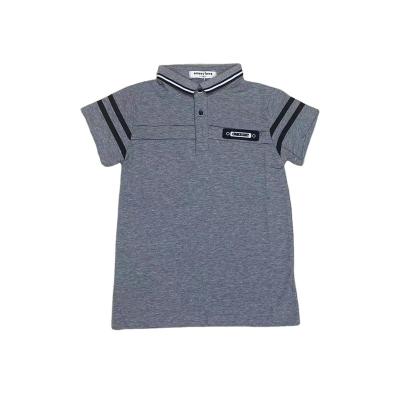 China Plus Size 2023 Summer Children's T-shirt Boy's Polo Collar Ice China Cotton Kids Cotton Boy's Polo T-shirt The Latest for sale