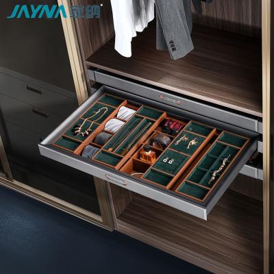 China JAYNA Adjustable Soft Series High Quality Wardrobe (Other) Sliding Storage Jewelry Drawer For Closet for sale