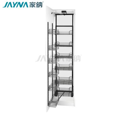 China Round Type Kitchen Drawer Side Minimalist JAYNA Floren Series Metal Pantry Pull Out Wire Basket for sale