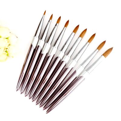 China Nail SeeJoy 100% Professional Pure Pure Kolinsky Nail Art Acrylic Brush Hair Metal Handle Brush #2-22 for sale