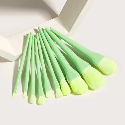 China Beauty Care Make Tools 2022 New Trending High Quality Candy Color Plastic Handle 10pcs Makeup Brush Set for sale