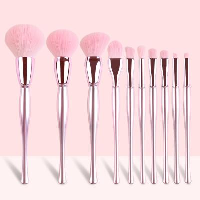 China New Product Olive Aluminum Make Up Brushes 10pcs Makeup Brush Set 2022 Private Label Brush for sale