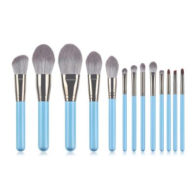 China 2022 Wholesale Vegan Cruelty Free Synthetic Hair Cosmetic Brushes 13pcs Logo Makeup Brush Set Customized High Quality for sale