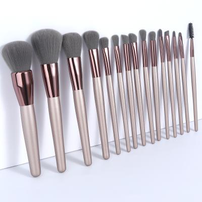 China 15pcs Crown Cruelty Free Synthetic Hair Makeup Brushes Private Label Brand Cosmetic Makeup Brushes Kit Vegan Makeup Brushes for sale