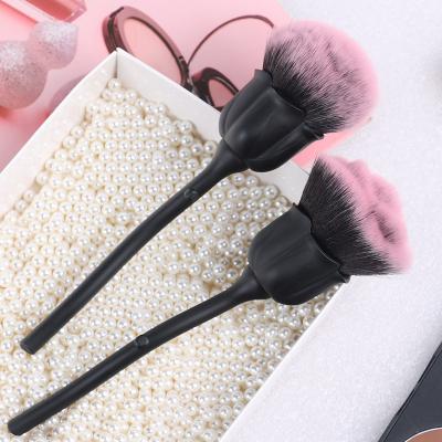 China Cosmetic Tools Rose Shape Makeup Brush Flat Brush Private Label High Quality Woman Makeup Brush for sale