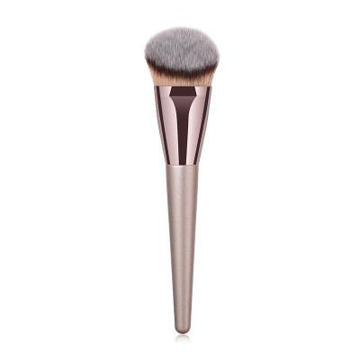 China Aluminum Handle High Quality Wooden Base Hair Olive Single Makeup Brushes for sale