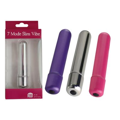 China 7 Modes Vibration Eco-friendly Mini Silver Bullet Vibrator Eco-friendly Battery For Women Masturbation for sale