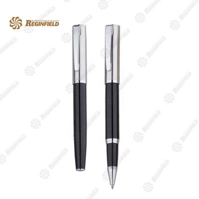 China Promotional custom fashion office school business metal luxury logo trackball pen set cheap for sale