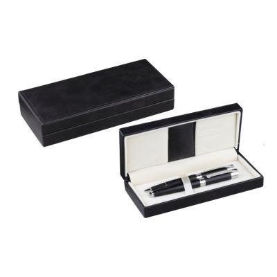 China Custom Luxury Custom Gift Office Pen Case Logo PU Pen Case Luxury Black Leather for sale