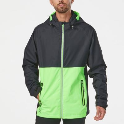 China Durable OEM Custom Polyester Waterproof Colorblocked Anorak Men Outdoor Zip Jacket Men for sale