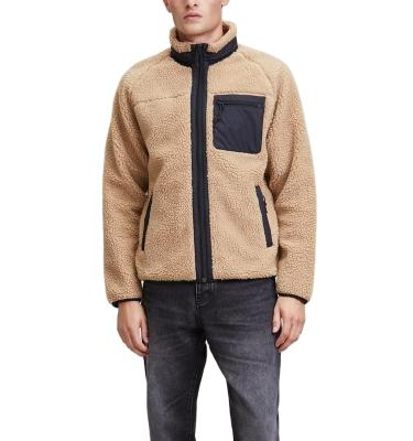 China OEM factory plus size men's custom made high quality sherpa fleece jacket for winter men's fleece jacket for sale