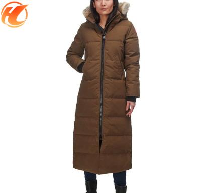 China OEM Workable Custom Fur Winter Coat Large Thickened Parka Women Quilting Long Slim Winter Coat Down Cotton Ladies Down Parka Down Jacket for sale