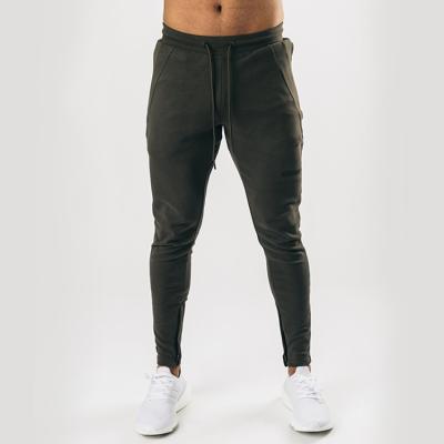 China Factory Direct Selling Breathable Cotton Elastane Gym Sweatpants Mens Jogging Pants With Zipper Hidden Front Pockets for sale