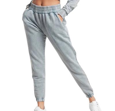 China Factory Price Anti-Static Custom Women's Acid Wash Tapered Joggers Wholesale Sweat Tapered Jogging Joggers for sale