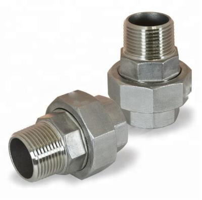 China Pipe lines connect ss304 ss316l stainless steel pipe fitting union for sale