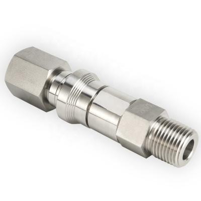 China Pipe Lines Connect Stainless Steel Quick Push Adapter CNC Machining Part for sale