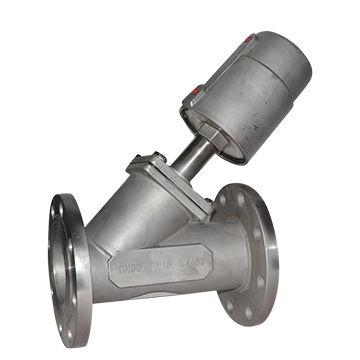 China General Flanged Angel Seat Valve Stainless Steel Pneumatic Angle Valve for sale