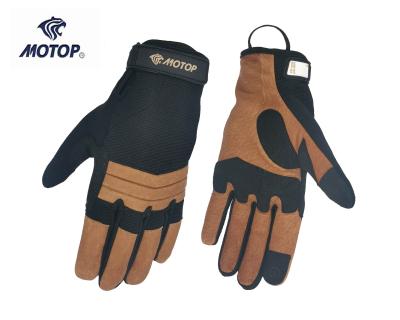 China Durable EN388 Cut Resistant Level 4 Standard Safety Leather Gloves With Touch Screen Function for sale