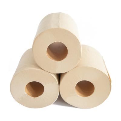 China Organic cleancare wash room/office/hotel/home toilet paper rolls white toilet paper bamboo pulp toilet paper free sample for sale