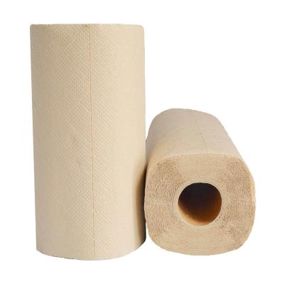 China 100% Virgin Bamboo Kitchen Paper Bamboo Pulp Cleaning Paper Embossing Jumbo Size Kitchen Bleached Paper Towel for sale