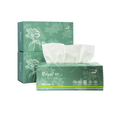 China Eco-Friendly Bamboo Facial Tissue Box Wholesale Virgin Facial Tissue 3ply Virgin Pulp Tissue for sale