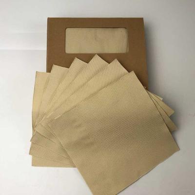 China Custom made virgin bamboo tissue paper eco-friendly dinner napkin in white or natural color for sale