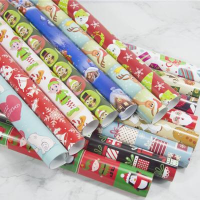 China Custom Moisture-proof Premium Logo Chocolate Black Wrapping Paper Christmas Gift Wrapping Paper for sale