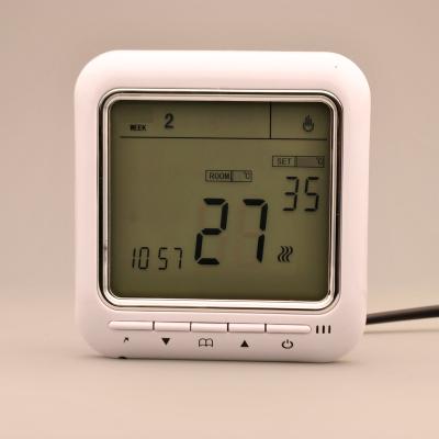 China Contemporary warm LCD floor heating room thermostat Ac95-240v water heating temperature controller gas boiler thermostat for sale