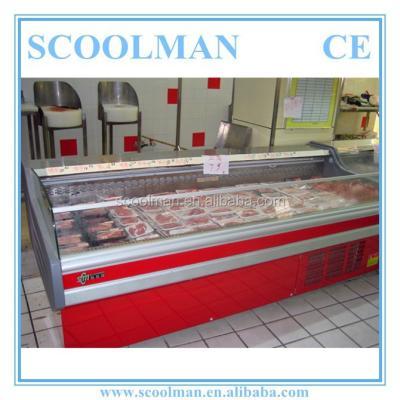 China Refrigerated Single-temperature Fresh Meat Display Showcase Chiller for sale