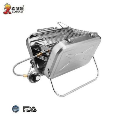 China Easily Assembled Perfect Party Small Portable Stainless Steel Gas BBQ Outdoor Camping Grill for sale