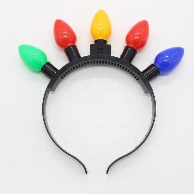 China Customizable Flash Halloween Party Christmas LED Headband Light Up Headband Party Decoration for sale