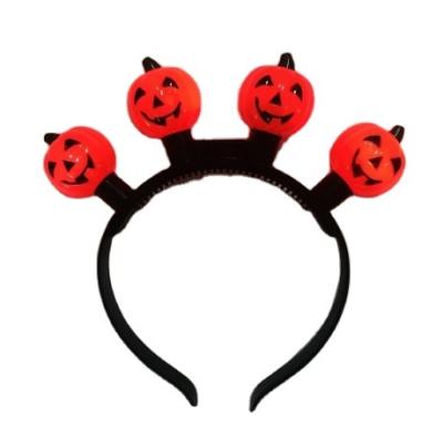 China Halloween Party LIGHT UP Skull Pumpkin Headband Halloween Party Costume Flashing Up Fun LED for sale