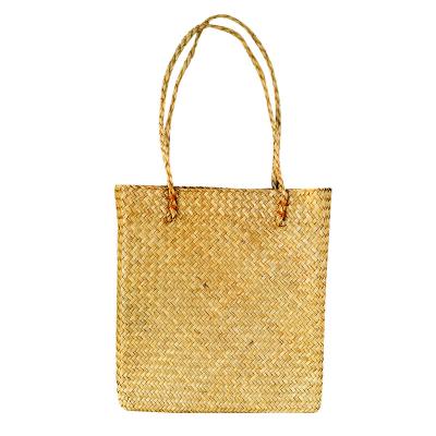 China Factory Supply Straw Weaving Multifunction Hand Woven Sustainable Straw Handbag for sale