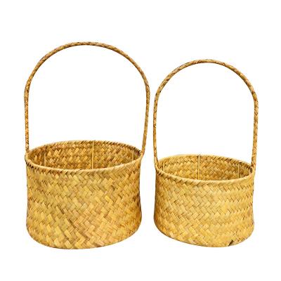 China Manufacturer Wholesale Price Sustainable Home Decor Hand - Woven Woven Storage Basket for sale