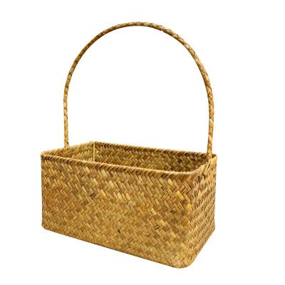 China Handmade Sea 2 Indoor Outdoor Herb Planter Basket Sustainable Flower Pot Pack With Long Handle for sale