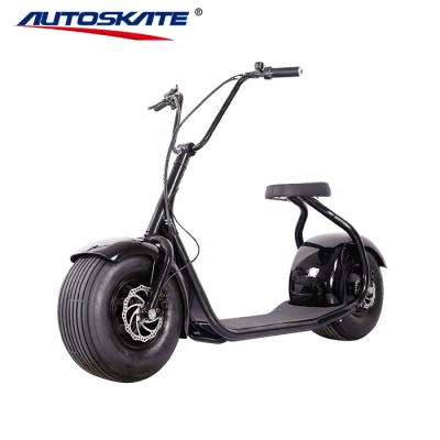 China Big Wheel Steel Wheel 2 Wheel Office Lady Halley 1000w Citycoco Electric Tube Scooter for sale