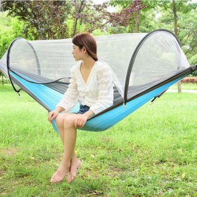 China Mosquito Net OEM Hamaca Outdoor Gear Portable Folding Nylon Hammock Camping Tent With Mosquito Net for sale