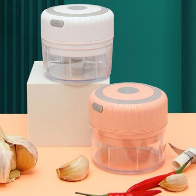 China Hotel Wholesale Mini Meat Grinder Electric Stainless Steel Portable Household Food Blender USB Plastic Rechargeable Onion Garlic Cleaver for sale