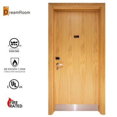 China Contemporary 20 Mins 60 Mins UL Listed Hotel Fire Rated Wood Door for sale