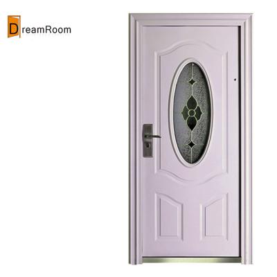 China Contemporary Cheap Galvanized Steel Exterior Titanium Security Door for sale