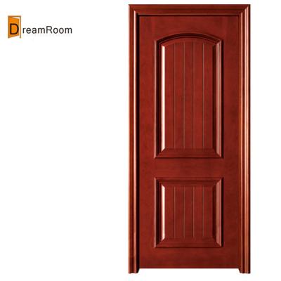 China Modern solid core veneer mahogany color wooden door with cheap price for sale