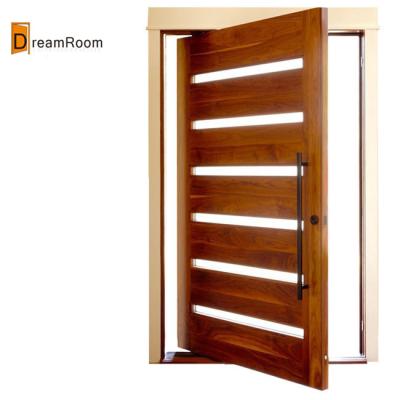 China Contemporary Exterior Solid Wood Pivot Entry Doors for sale