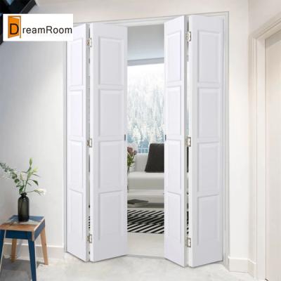 China White folding interior wooden bifold internal doors with good quality for sale