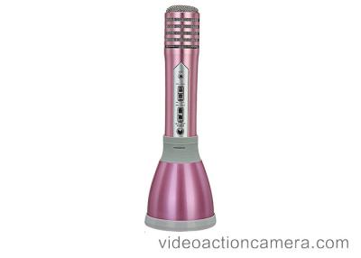 China Golden Bluetooth Karaoke Microphone With Mini Speaker , Aluminium Alloy Material for sale