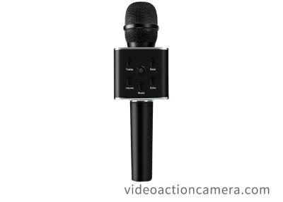 China Zwarte Draagbare Karaoke Draadloze Microfoon met Bluetooth-Spreker Te koop