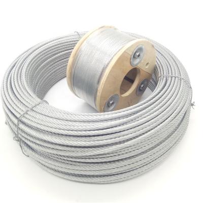 China Safety Seal 7 x 19 Galvanized Steel Aircraft Cable 2.0 Mm Steel Wire Rope For Crane for sale