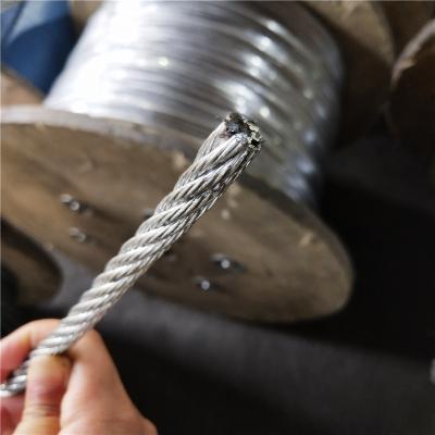 China 6x7 20mm Unalloyed Structural Steel Wire Rope Galvanized For Fishing Boat for sale