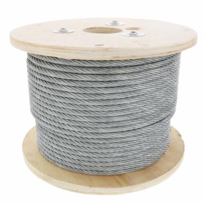 China China Construction Factory Produce Cable 6x12+7FC 4mm Galvanized Steel Wire Rope for sale