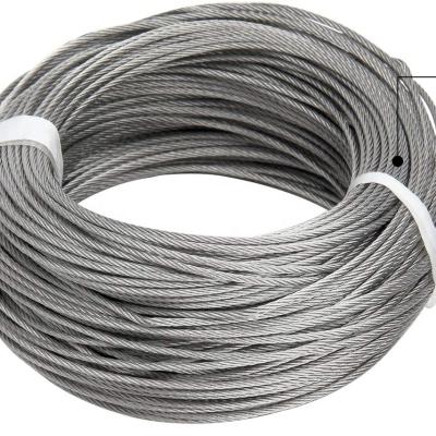 China Factory 304 Stainless Steel Wire Rope 7x7 4mm For Clothesline Speed ​​Jump Rope Rainbow Circle for sale