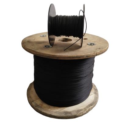 China Black Rope 7x7 3mm Oxide Electro Galvanized Steel Wire Rope Aircraft Cable for sale